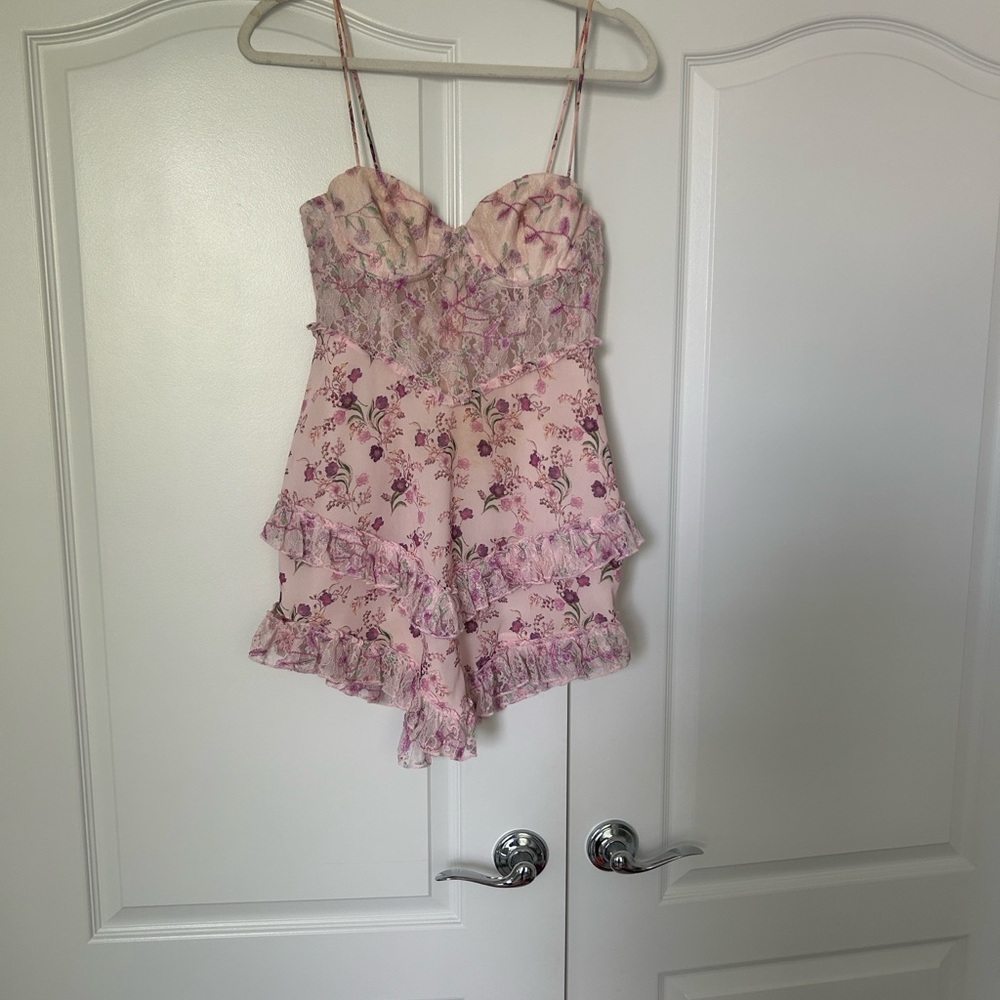 Lovers + Friends Strapless Floral Lace Dress - Picture 10 of 12